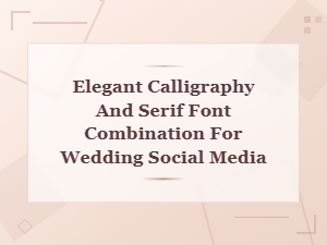 Elegant Calligraphy and Serif Font Pairings for Wedding Social Media Posts